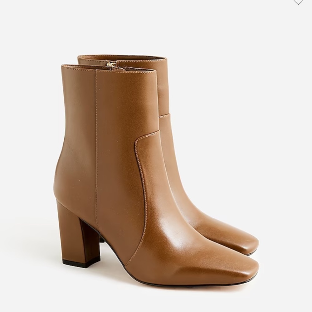 J Crew NIB Square Toe Almond Booties 7.5